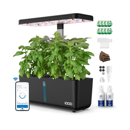 Sistema de cultivo hidropónico WiFi 12 Pods con tanque de agua de 6.5L