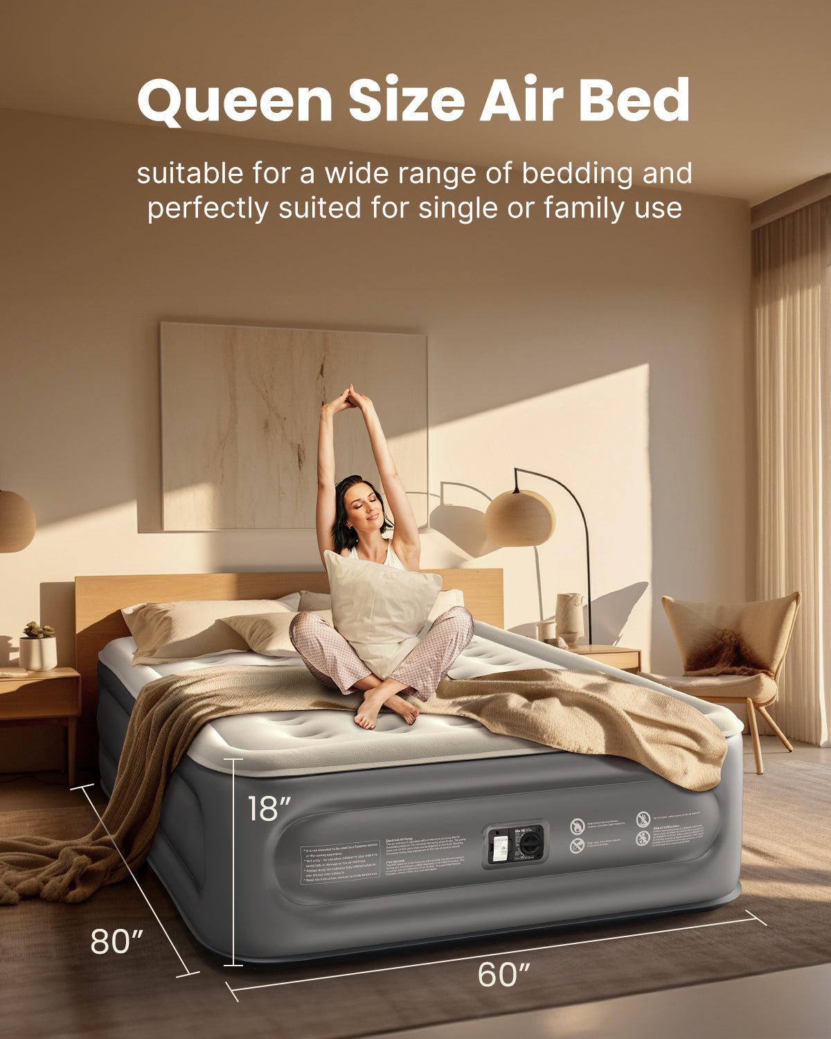 Double high king outlet air mattress