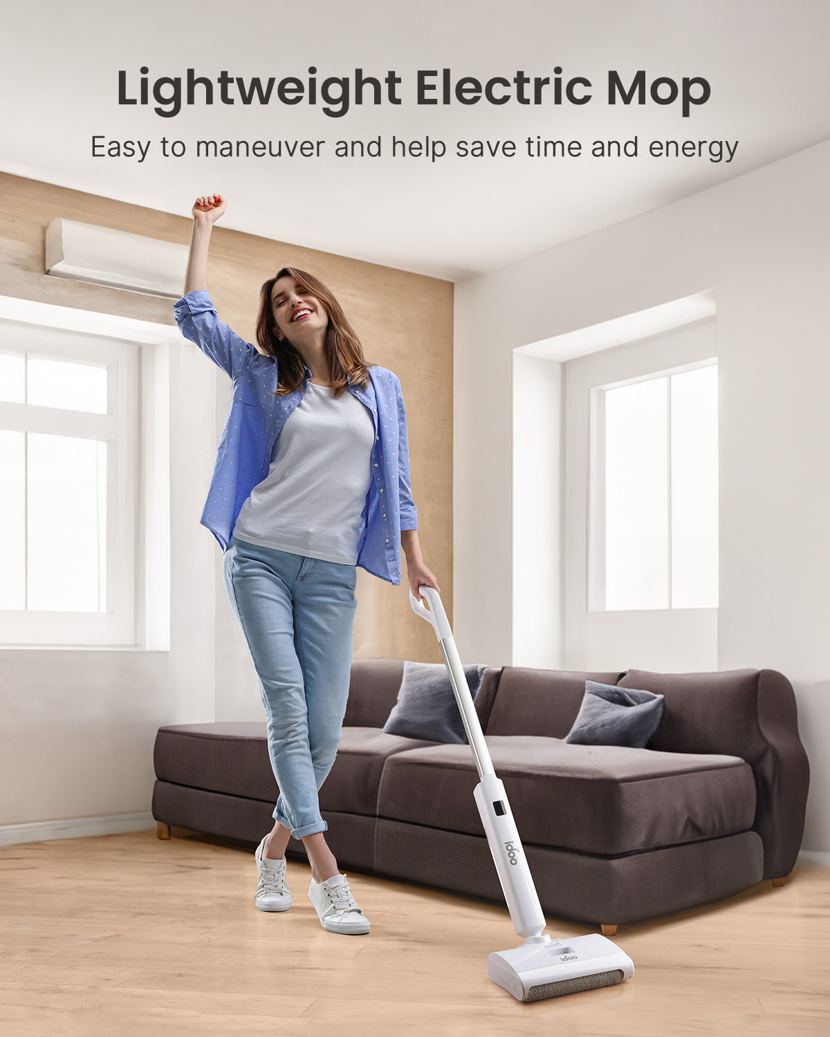 Cordless Electric Mop with Digital Display