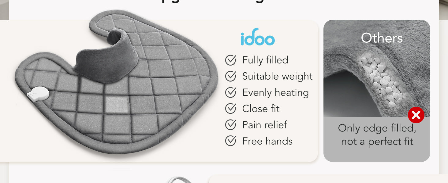 iDOO Weighted Heating Pad XXL For Neck